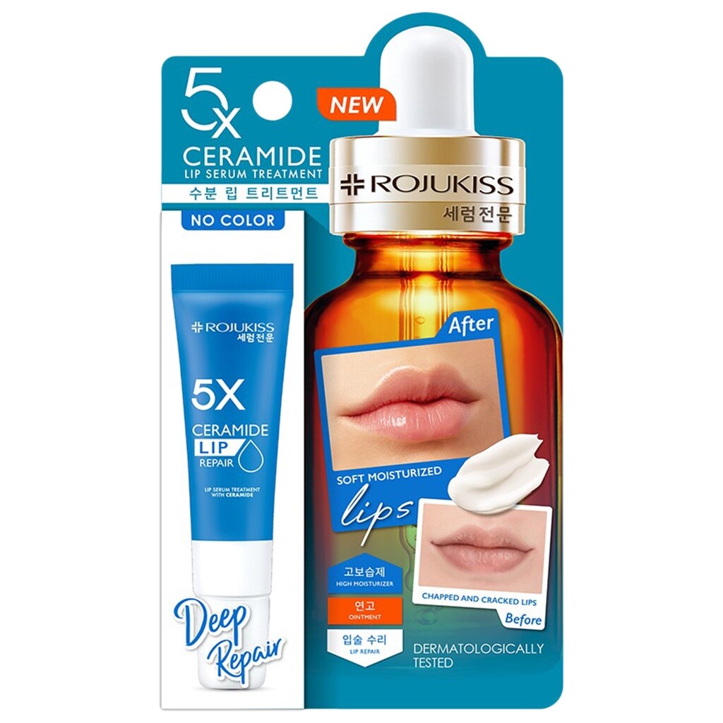 Rojukiss 5x Lip Serum Treatment Ceramide Repair Lip Pink Lip Coral