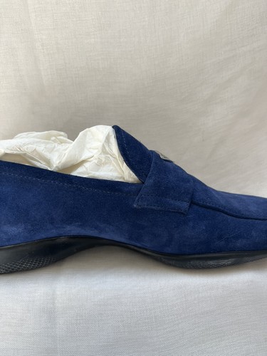 NWB Prada Blue Suede Unisex Loafers. 38.5. Men’s 6 women’s 8. - Picture 13 of 18