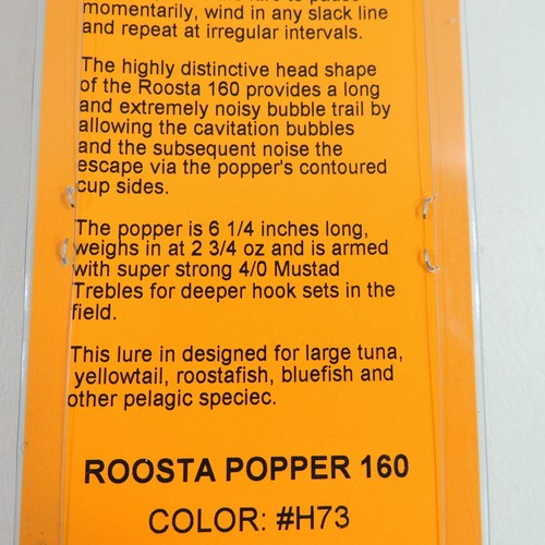 Halco Roosta Popper 160 Sky Blue 2 3/4 oz RP160#H73 NEW - Picture 7 of 7