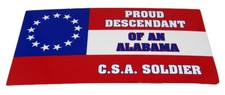 Lot Of 6 Proud Descendant Of A Alabama Csa Soldier Decal Bumper Sticker