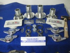MG MGB ROADSTER & GT TUBE AXLE WIRE WHEEL CONVERSION KIT HUBS, SPINNER & BEARING