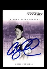 Signed Baseball Card Auto Craig Counsell 2005 Donruss Studio #15 Diamondbacks