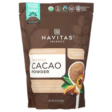 Organic Cacao Powder, Unsweetened, 24 oz (680 g)