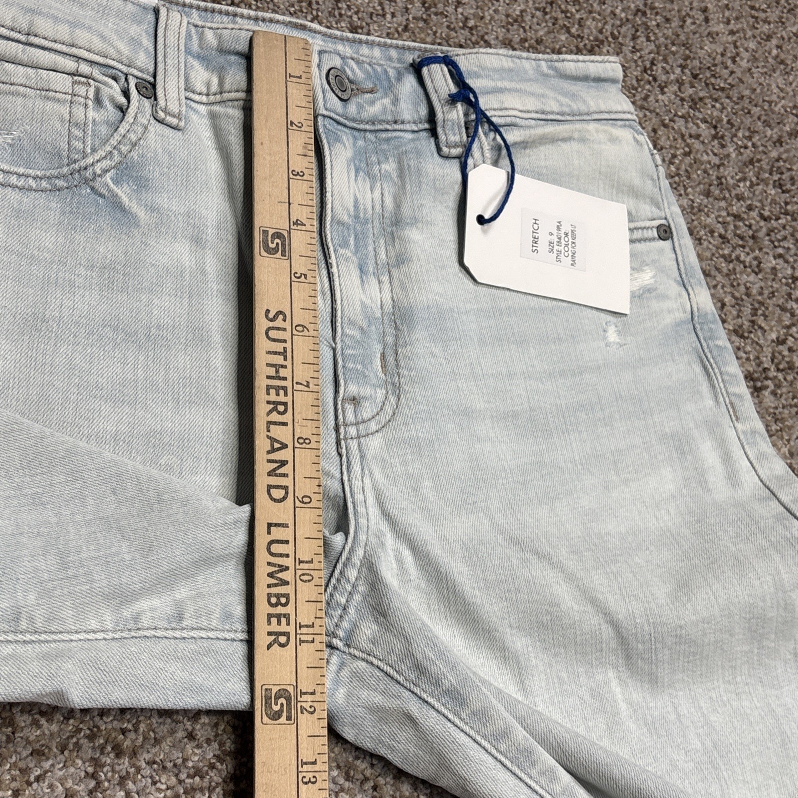 Eunina Womens Tobi Super High Rise Distressed Mom Jeans Size 9 Fits 29 X 25.5 - View 10