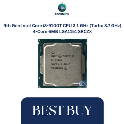 9th Gen Intel Core i3-9100T CPU 3.1 GHz (Turbo 3.7 GHz) 4-Core 6MB LGA1151 SRCZX