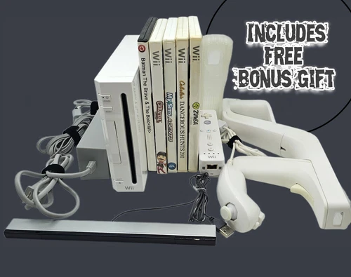 Nintendo Wii Console  MODEL NO. RVL-001 (USA) Bundle - Tested Works
