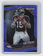 2025 FOTL Prizm Black #54 Tim Tebow Prizms Blue Shimmer FOTL #28/35