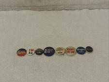 Vintage Lot of 8 Political Pins FREE SHIP