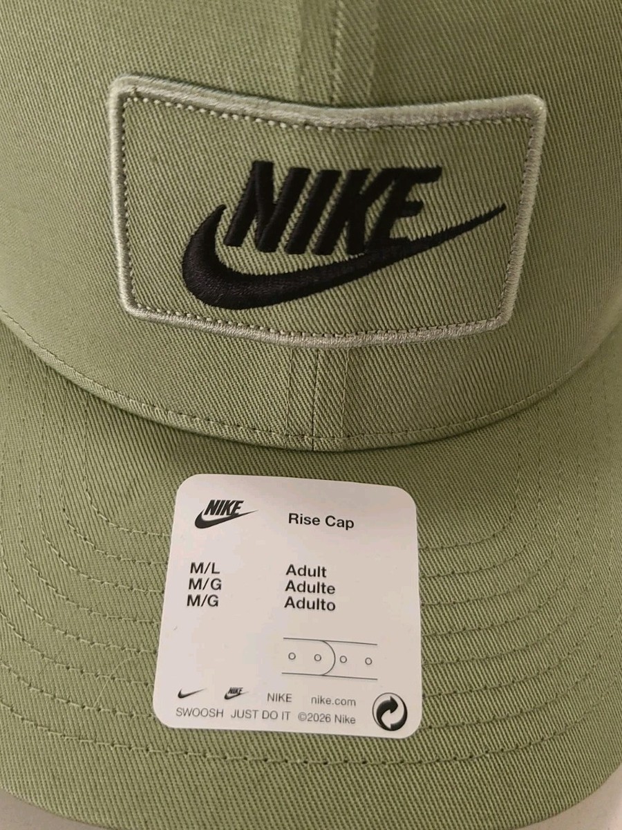 Size M/L Nike Rise Cap Unisex Snapback Trucker Hat Olive Green