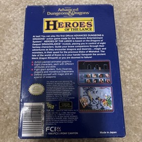 Advanced Dungeons & Dragons: Heroes of the Lance  (Nintendo NES) Complete  CIB