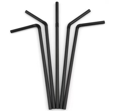 Black Flexible Straws   Party, Wedding, Kitchen Bulk 500pcs