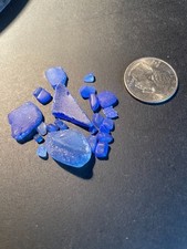 Lake Michigan Blue Beach Glass Lot Cobalt Cornflower Genuine Found Sea Glass