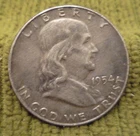 1954-D Franklin Half Dollar 90% Silver 50 cent - Nice Toning & Details