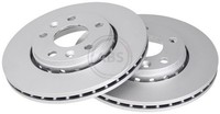 2X Bremsscheibe Vorne ABS 17976 FÜR Dacia FÜR Nissan Renault Scheibenbremse