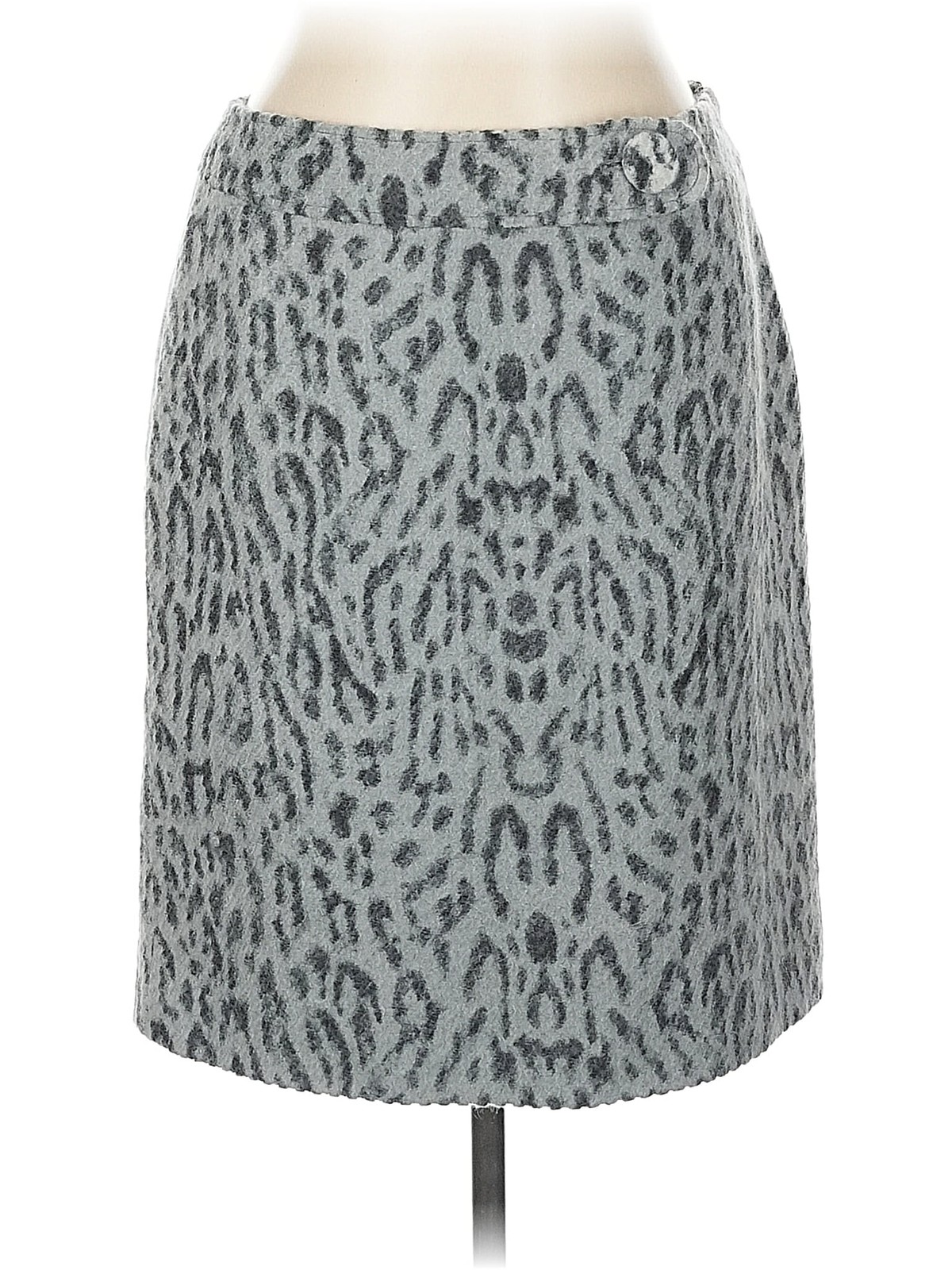 Valentino Women Gray Vintage Wool Skirt 12