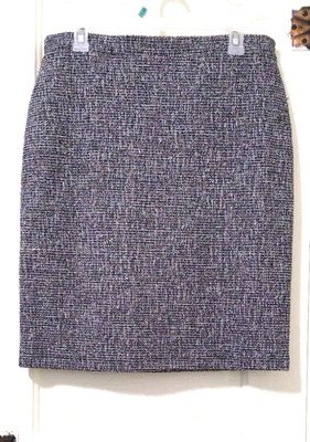 FLASH SALE! Womens Leota COMFY STRETCHY Bodycon Skirt Large Gray Colorful Flecks