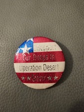 1990 s DESERT STORM GULF WAR USA UNITED STATES OF AMERICA pin pinback button