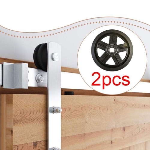 2x Sliding Barn Door Wheels Track Rollers for Cabinet Window Gates Garages - Bild 3 von 6