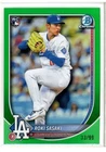 2025 Bowman Chrome Roki Sasaki RC Rookie Green Refractor #33/99 (SS)