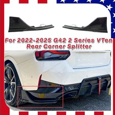 For 2022-25 Bmw G42 2 Series 230i M240i Rear Side Splitters Corners Aprons Pair For 2022-25 Bmw G42 2 Series 230i M240i Rear Side Splitters Corners Aprons Pair