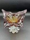 Vintage Murano Art Glass Bowl  Beautiful Colors 7” Tall 8.75” Wide Made In Italy