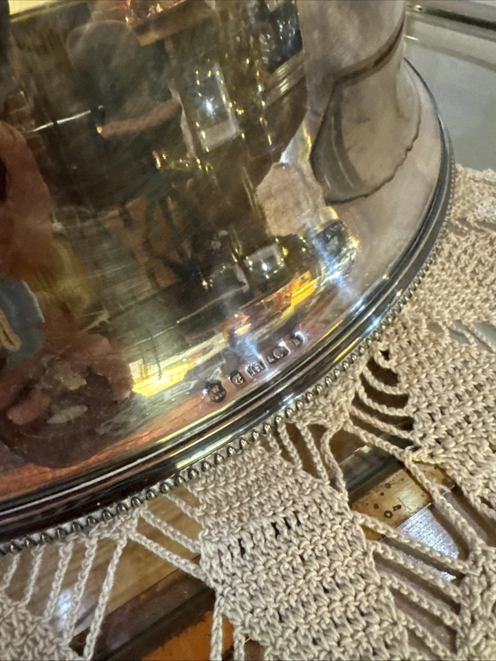 CUBIERTA PLATEADA PARA ALIMENTOS/CARNE... CA.1890 Cúpula grande de pavo con sellos distintivos Foto 4 de 4