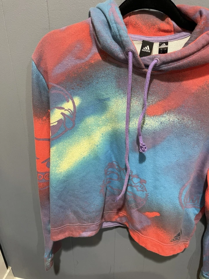 Sudadera con Capucha Adidas Juvenil Manga Larga Big Mood Talla Lg Recortada Foto 4 de 4