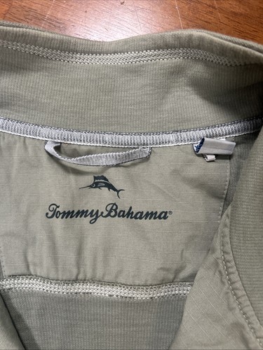 Tommy Bahama maglione 1/4 zip uomo taglia 2XL grigio/verde - Foto 4 di 12