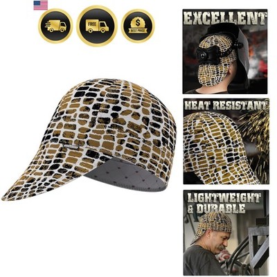 Reversible 8-Panel Welding Cap, 8 oz Flame Retardant Fabric & 100% Cotton Lin...