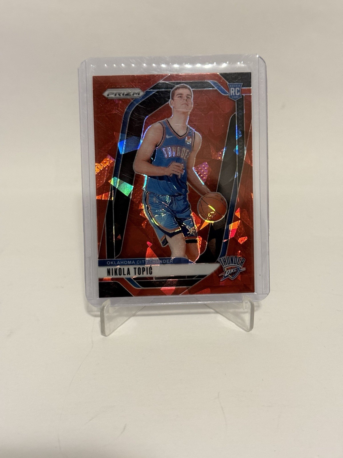 2024-25 Panini Prizm - Nikola Topic #230 Red Ice Prizm (RC)