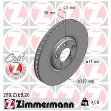 2x Bremsscheibe vorne für Jaguar S-Type 2 X200 | 26215765