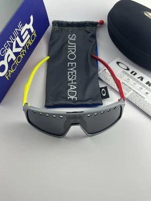 Oakley Sutro Eyeshade Factory Pilot Matte Fog Yellow Red Prizm Black OO9406-5637 - Photo 1/4