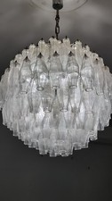 Lampadario Murano vintage Cilindri Poliedrici Venini anni 60
