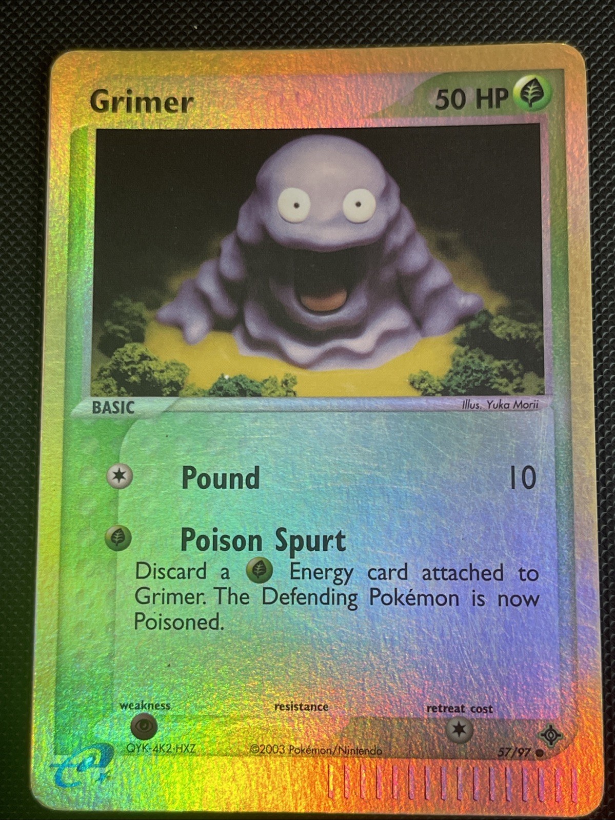 Pokemon TCG Grimer 57/97 EX Dragon Reverse Holo 2003- LP