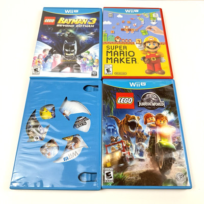 Nintendo Wii U Super Smash Bros Super Mario Maker Batman 3 Jurassic World Bundle