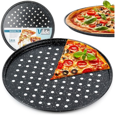 Pizzaform Pizzablech Backform aus Granit perforiert 28 cm