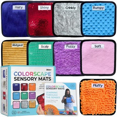 9 Labeled Sensory Mats w/Lesson Plans | Sensory Toys for with Autism | Mats f...