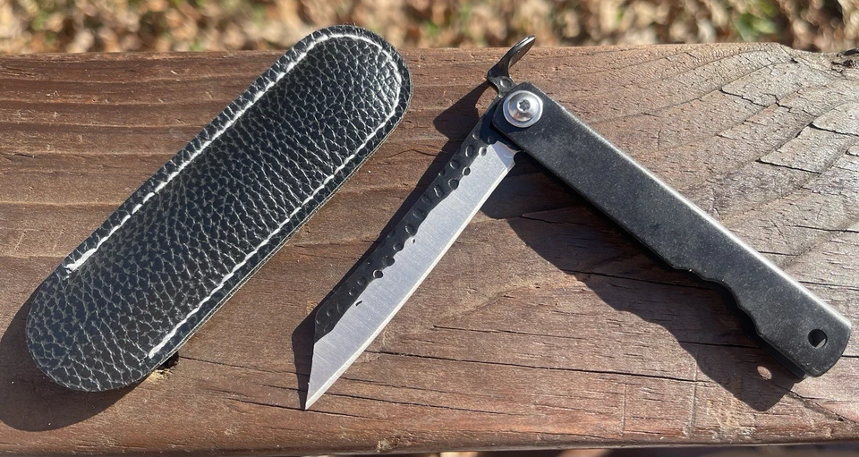 Cuchillo Plegable de Bolsillo Japonés Higonokami Nihontô Hoja EDC Foto 2 de 4