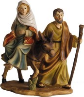 Krippenblock Heilige Familie 18,5 Cm Handbemalt Polyresin Dekofigur