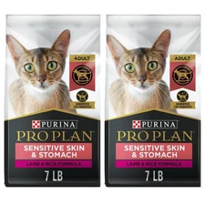 2x Purina Cat Food for Sensitive Skin and Stomach Lamb & Rice Formula- 7(14) lb.