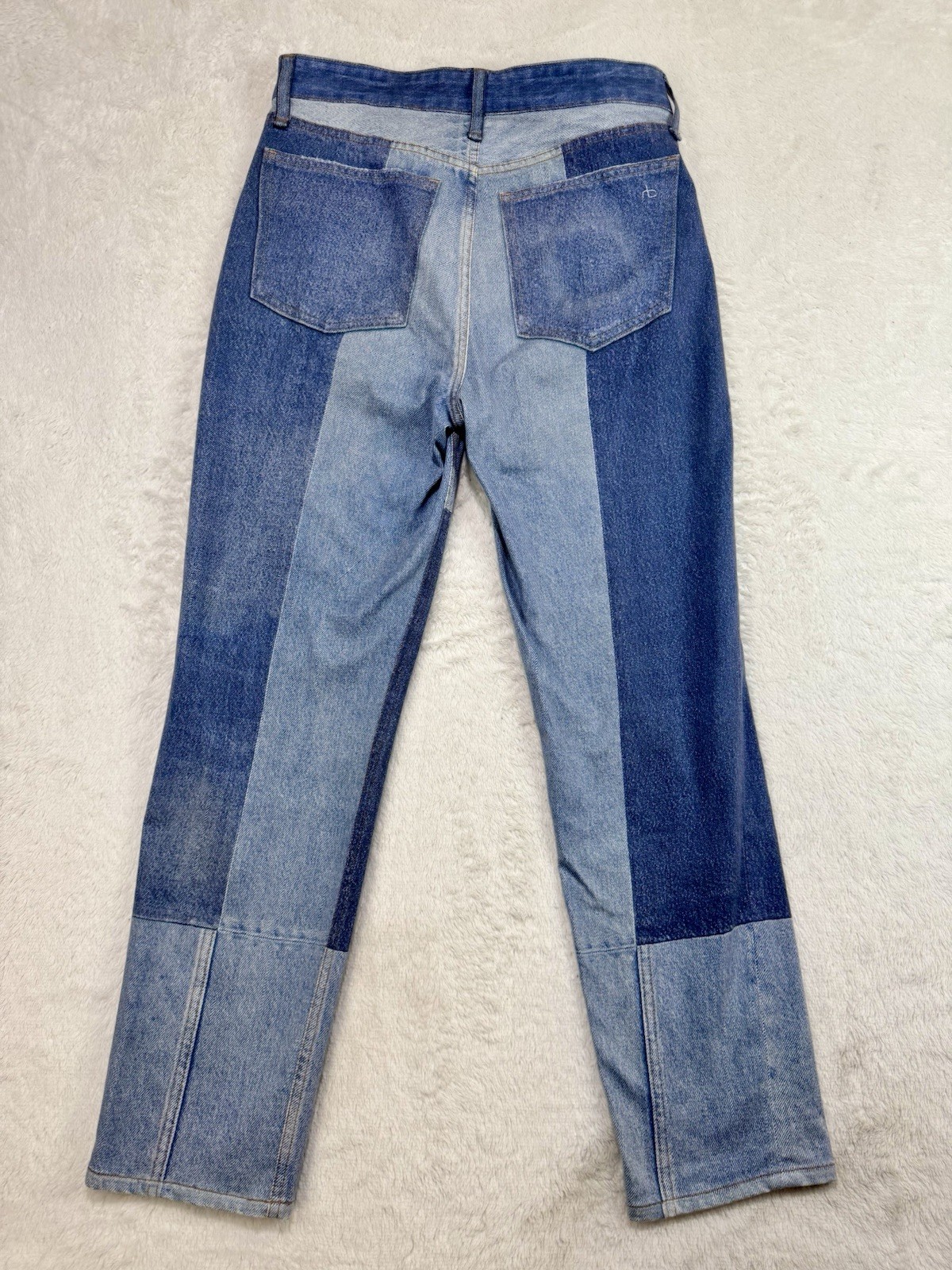 Rag & Bone Patchwork Colorblock Jeans Size 25 Blu… - image 2