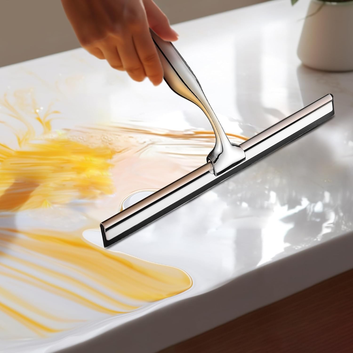 10" Squeegee for Shower Glass Door LASSHSWA All-Purpose Shower Squeegee for Glas