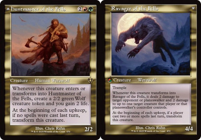 Retro HUNTMASTER OF THE FELLS // RAVAGER x1 mtg NM-M Innistrad Remastered 1 Rare