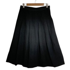 MARGARET HOWELL Wool Flare Skirt, Size 2, Black Women USED