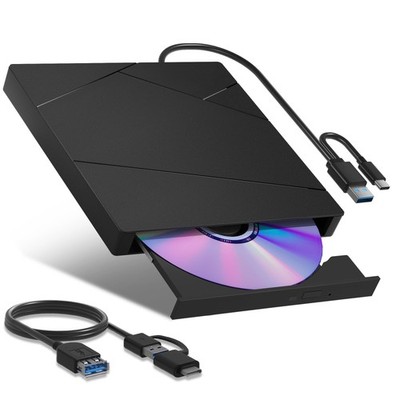 Wbacon External Blu-ray Drive, External Blueray/DVD Drive for PC External Bluray