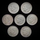 90% Silver - Pre-1965 Roosevelt Dimes - $0.70 FV - Circulated Condition - M2-12