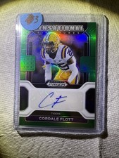 Cordale Flott Sensational Signatures 2022 Prizm Draft Picks Auto SS-CFL Green