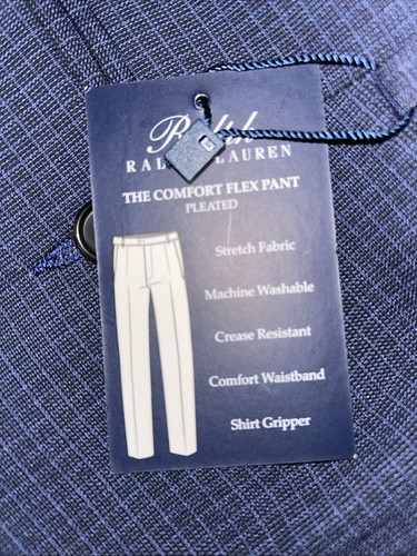 Herren Ralph Lauren Anzughose blau kariert Slim Fit 40/32 - Bild 4 von 5