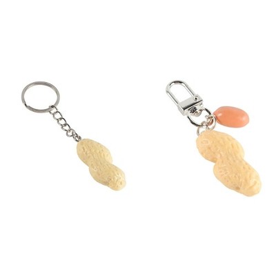 Simulated Peanut Keychain Stylish Key Ornament PVC and Alloy Texture Bag Pendant