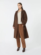 NWT MAX MARA Weekend Chocolate Wool Midi Coat...